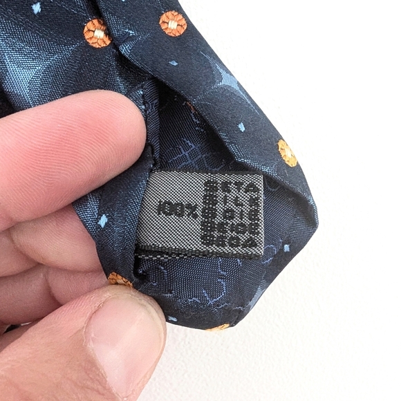 Harry Rosen Blue Woven Silk Tie - Picture 4 of 5